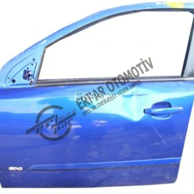 Opel Astra H Çıkma Sol Ön Kapı Mavi Orijinal 